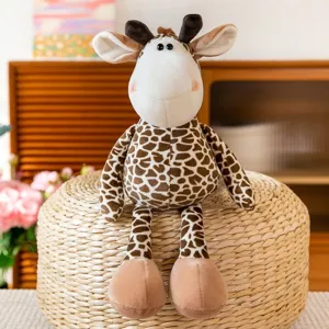 Soft plush giraffe stuffed animal toy doll perfect for jungle forest themed party gifts