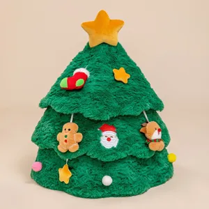 Plüsch Weihnachtsbaum Spielzeug mit Nikolaus, Rentier und Lebkuchenmann