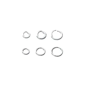 Silver plated jump rings for DIY jewelry making, connecting rings for bracelets and necklaces.