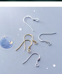 S925 Sterlingsilber vergoldete und versilberte Ohrhaken für DIY-Schmuckherstellung