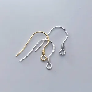 925 Sterling Silber Ohrhaken Flache Französische Ohrdrähte Mit S925 Stempel Gold Silber Roségold DIY Schmuckherstellung Zubehör