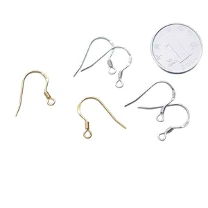 Premium S925 Sterling Silber vergoldete Fischhaken-Ohrringe für handgefertigten DIY Schmuck