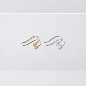 Crochets d'oreilles en argent 925 plaqué or et argent pour la création de bijoux DIY.