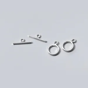 925 Sterling Silver OT Toggle Clasp Set Smooth Polished Connector For DIY Bracelet Necklace Jewelry Making Findings Accessories