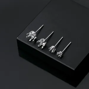S925 Sterling Silber 3-6mm Sechs-Krallen-Ohrstecker-Komponenten für DIY-Schmuckherstellung