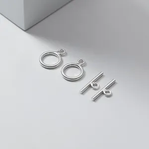 925 sterling silver smooth OT toggle clasp set for DIY jewelry making accessories
