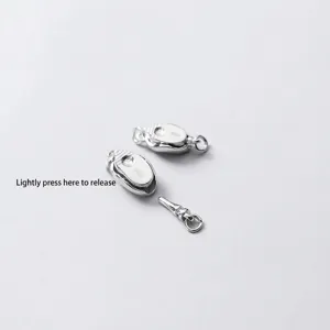 S925 sterling silver pea style clasp for DIY necklace and bracelet jewelry accessories