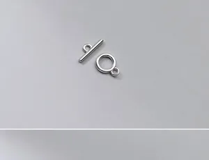 Premium S925 silver plated OT toggle clasp for DIY bracelet jewelry making connector