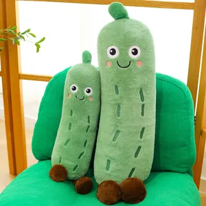 Niedliches Gemüse Gurke Bittergurke Plüschtier Langes Körperkissen Gefülltes Cartoon Weiches Kissen Schlaftrost Puppe Für Schlafzimmer Home Decor Geschenk