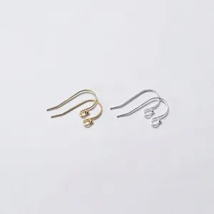 Paire de crochets d'oreilles en argent 925 plaqués or et argent pour création de bijoux DIY