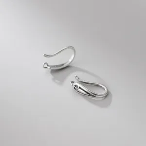 Ganci per orecchini vintage in argento S925 satinato per gioielli DIY