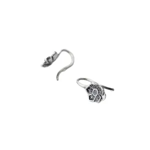 Ganci per orecchini a fiore in argento sterling S925 vintage per gioielli fai da te