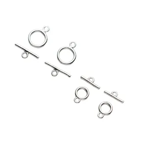 S925 silver plated OT toggle clasps for DIY jewelry making and bracelet connectors