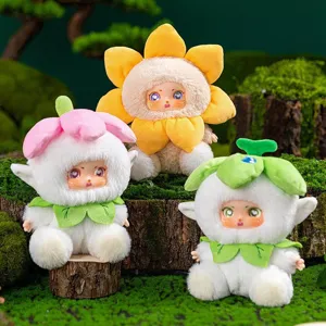 Pendentif Peluche Flower Spirit Baby Visage en Vinyle Série Forêt Art Doll Ornement de Sac Cadeau d'Anniversaire pour Maison Bureau