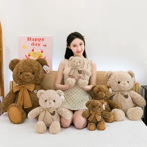 Orsetto di Peluche con Papillon Morbido Animale di Peluche Bambola Orsetto per Bambini Ragazze Regalo di Compleanno Decorazione Camera da Letto Giocattolo di Peluche