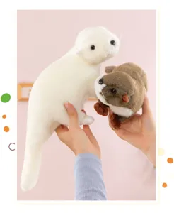 Cute otter plush toy stuffed animal soft doll for kids gift office pillow decoration home design.