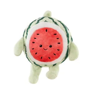 Cute watermelon plush toy doll fruit pillow stuffed soft doll for kids birthday gift