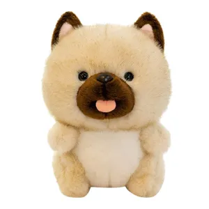 Simpatico cane di peluche grassoccio bambola animale di pezza regalo per bambini