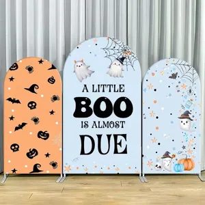 Cute Halloween ghost theme arch backdrop covers for baby shower party decorations