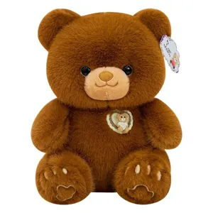 Schattige bruine teddybeer knuffel met zachte vacht voor de verjaardagscadeaus van kinderen.