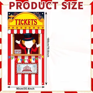 Circus carnival photo booth backdrop banner for party decoration 180x90cm large size