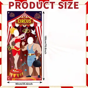 Circus carnival party photo booth prop banner 70.8x35.4 inch for tent decoration display