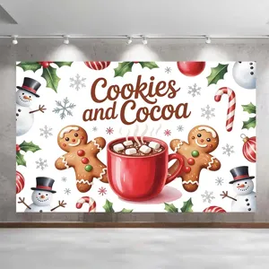 Weihnachten Fotohintergrund Polyester Winter Schnee Baum Geschenk Feiertag Party Deko Wandteppich Fotostudio Hintergrund