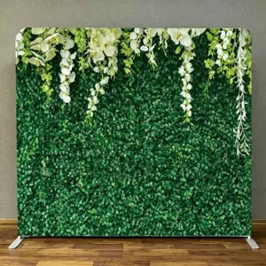 Tension Fabric Display Backdrop Stand Aluminum Alloy Framework Printed Flower Wall Background For Wedding Birthday Party Photo Shoot Stand