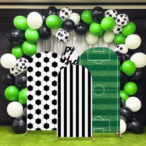 Polyester Chiara Arch Backdrop Cover Set Ball Sports Theme Baseball Football Basketball Printed Banner Backdrop For Birthday Party Decoration Wall Tapestry