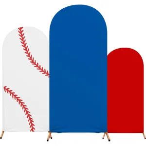 Set of 3 sports theme baseball print arch background covers for birthday party decoration