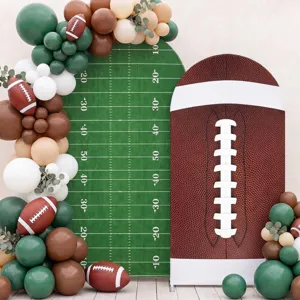 2er-Pack Football Party Bogenhintergrund Abdeckungen für sportliche Geburtstag Dekorationen