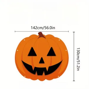 Bandera colgante de calabaza de Halloween con dimensiones de 142x130cm