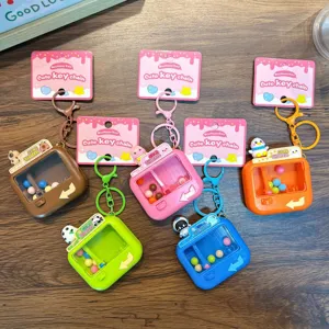 Sammlung bunter Mini-Cartoon-Ballgreifer-Schlüsselanhänger für Schultaschen und Geschenke