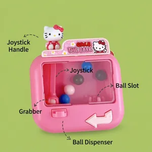 Mini pinker Hello Kitty Greifautomat Schlüsselanhänger Stressabbau Spielzeug für Taschen