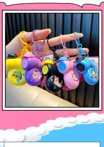 Colorful snail-shaped keychains in five vibrant colors, perfect as fidget toy charms.