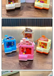 Set bunter Mini-Greifautomat-Schlüsselanhänger mit LED-Lichtfunktion für Kinder und Stressabbau
