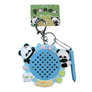 Blauer Magnet-Zeichenbrett-Schlüsselanhänger mit Panda-Motiv für den Schulranzen