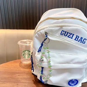 Porte-clés panda en perles de cristal fait main et accessoire de sac élégant