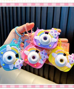 Colección de llaveros de cámara de proyección de unicornio arcoíris para mochilas