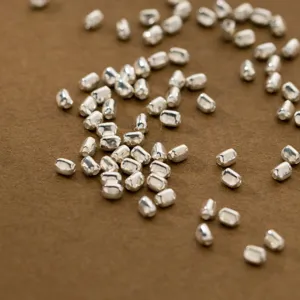 S925 sterling silver geometric spacer beads for DIY jewelry making and crafts