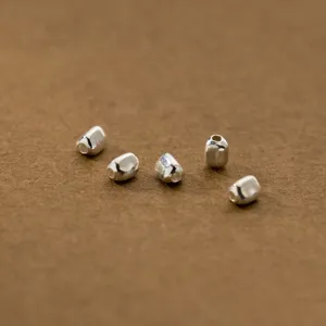 High quality S925 sterling silver geometric triangle spacer beads for DIY bracelet making