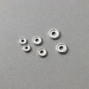 Vue détaillée de perles d'espacement en argent sterling 925 pour bijoux artisanaux