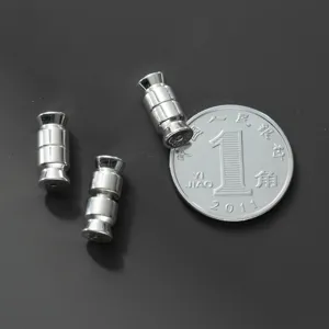 Detailed close-up of S925 sterling silver screw clasps for DIY jewelry making accessories.