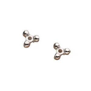 Perles d'espacement triangle 8mm en argent sterling 925 pour bijoux DIY bracelet