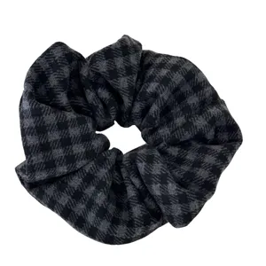 Coletero retro de tela con estampado de pata de gallo gris y negro para el día a día