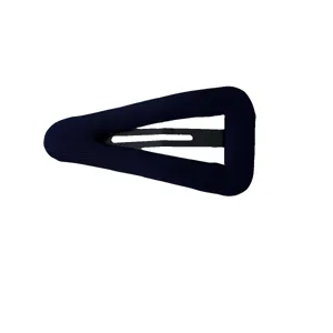Elegante fermaglio per capelli BB triangolare in tessuto blu notte per frangia laterale