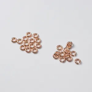 Rose gold S925 sterling silver open jump rings for DIY jewelry making