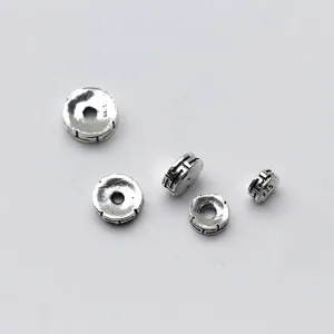 Perline Distanziatrici in Argento Sterling 925 Motivo della Pace Argento Thai Retrò Perline a Greca Fai da Te Accessori per Gioielli
