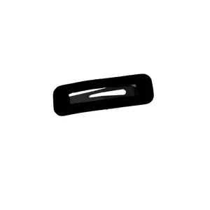 Barrette à cheveux rectangulaire en velours noir élégant pour coiffure de femme