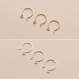 Ganchos para pendientes de plata de ley S925 cable 0,8 mm para crear joyas DIY